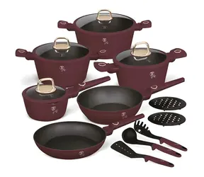 BERLINGERHAUS Leonardo Kollektion / Titanbeschichtetes Kochgeschirr-Set / 15-teilig