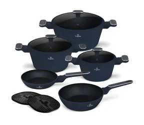 BERLINGERHAUS Kochgeschirr-Set „Deep Sea Collection“ mit Titanbeschichtung / 10-teilig