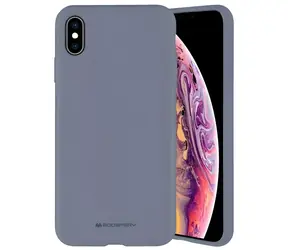 Mercury Silikonhülle für Samsung Galaxy A20s, Lavendelgrau / Hülle aus Silikon/Mikrofaser mit kabelloser Ladefunktion
