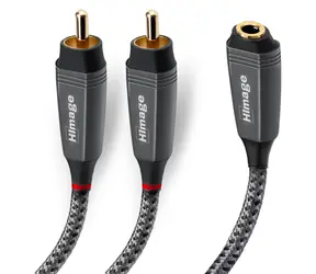 HImage grau / Audiokabel / 3,5-mm-Klinkenbuchse (F) - 2x Cinch (M) / 1,5 m
