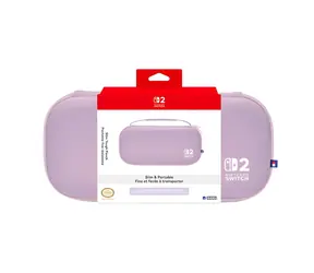 HORI Slim Tough Pouch Lavendel / Hülle / Nintendo Switch 2 / Bis zu 10 Spielkarten