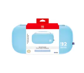 HORI Slim Tough Pouch hellblau / Hülle / Nintendo Switch 2 / Bis zu 10 Spielkarten