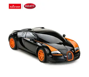 Rastar RC-Auto Bugatti Grand Sport Vitese schwarz / Maßstab 1:24 / 19 cm / 27/40 MHz / ab 6 Jahren