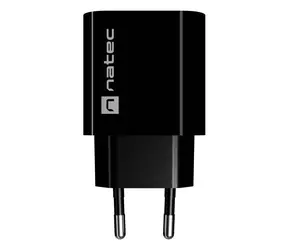 Natec Ribera schwarz / Ladegerät / 1x USB-A + 1x USB-C / 20 W
