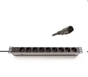 Triton 19"-Verteilerfeld 9x230V Französisch / Verteilerfeld / 1x C14 für USV