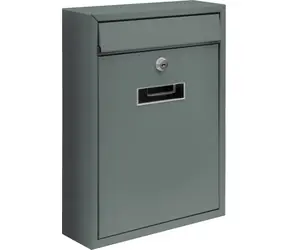 Vorel Briefkasten 360x260x80mm grau / Briefkasten / Stahlblech 0,6 mm / 2x Schlüssel