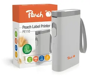 Peach PE110 weiß / Etikettendrucker / Thermodruck / Bluetooth / USB