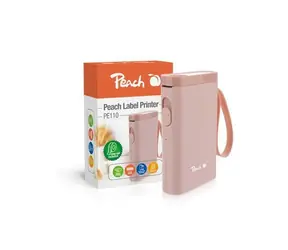 Peach PE110 Etikettendrucker (rosa) / Bluetooth / Thermodruck / 203 x 203 dpi