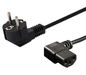 Savio CL-116 schwarz / Netzkabel / IEC C13 / 1,8 m / abgewinkelter Stecker
