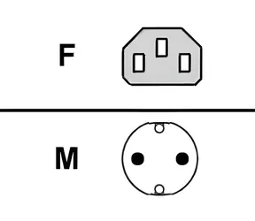 Fujitsu -Netzkabel / Stromkabel / 1,8 m
