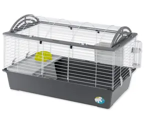Ferplast Casita 100 grau / Käfig für Kaninchen und Meerschweinchen / 96 x 57 x 56 cm / Metall und Kunststoff