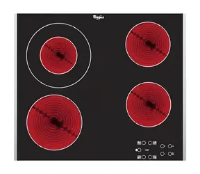 Whirlpool AKT 8130LX / Kochfeld / Glaskeramik / Edelstahlschienen / 4 Kochzonen / 6200 W