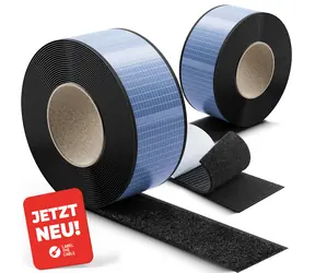 Label the cable mit Klettverschluss, schwarz, 50 mm breit, 5 m Rolle