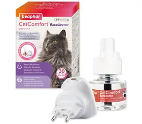 Beaphar CatComfort Excellence / Diffusor mit Pheromonen für Katzen / Set mit 48 ml Nachfüllpackung / Wirksamkeit 30 Tage