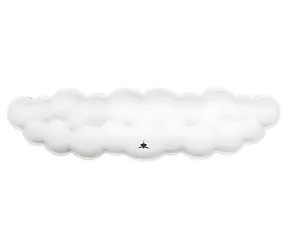 White Shark Cumulus weiß / Tastatur-Handgelenkauflage / 430 x 110 mm / Memory-Schaum
