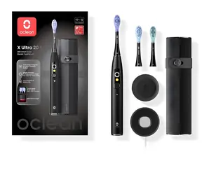 Oclean X Ultra 20er-Set AI Schwarz / Schallzahnbürste / KI-Sprachführung