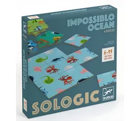 DJECO Logikspiel Sologic Impossiblo Ocean / 4 Rätsel / 9 Teile