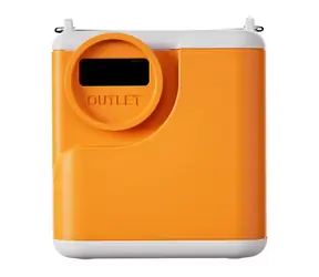 Flextail Nano Pumpe 5C2 orange / Tragbare Luftpumpe / Druck 4,5 kPa / Fördermenge 200 l/min / LED-Taschenlampe