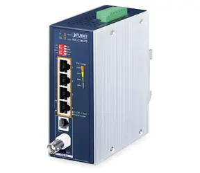 Planet IVC-234GPT / VDSL2 Industrie-Medienkonverter / 4X GLAN PoE+ 802.3at / Profil 17a/30a/35b / G.Vectoring / G.INP