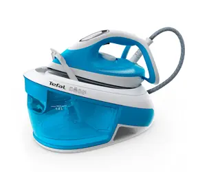 TEFAL Express Airglide SV8002 blau-weiß / Dampfbügelstation / 2800 W / 1,8 l / 120 g/min
