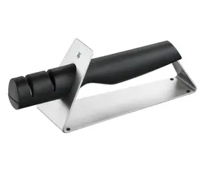WMF Gourmet Messerschärfer schwarz / für gerade Klingen / Edelstahl / 22,3 cm
