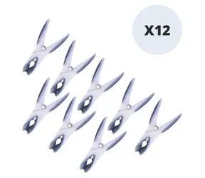 MSV Wäscheklammern, UV-beständig, 12 Stück, grau-weiß, Kunststoff, 8,3 cm