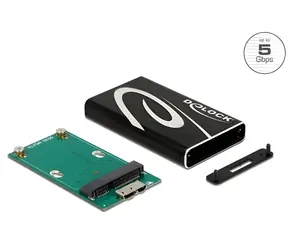DeLock Externes Gehäuse für mSATA SSD / Externe Box / USB SuperSpeed