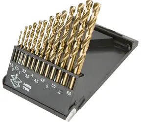 Graphite 57H198 Metallbohrer-Set / Titan / 1,5-2-2,5-3-3,2-3,5-4-4,5-4,8-5-5,5-6-6,5 mm