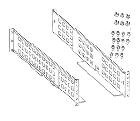 PowerWalker RK5 silber / Rack-Montagesatz / für USV VFI CPR (3U) / 19" / Tragfähigkeit 120 kg