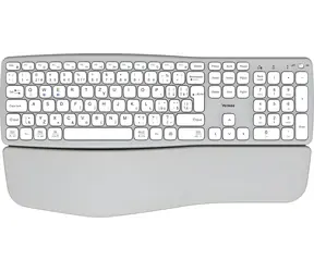 YENKEE YKB 2100 CSGY WL SWIFT grau / Kabellose Tastatur / Ergonomisch / 2,4 GHz + Bluetooth 5.0 / USB-C