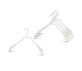 MAWA BODYFORM weiß / Kleiderbügel / Metall / Antirutsch / 38 cm / 5 Stück