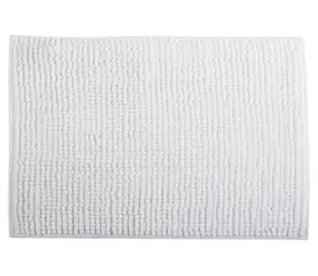 MSV CHENILLE weiß / Badematte / Mikrofaser / rutschfest / 50 x 80 cm