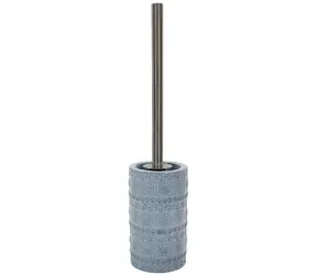 SPIRELLA RELIEF Toilettenbürste grau / Porzellanbehälter / 9,8 x 41,5 cm