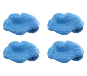 Polti 4 Stück Mikrofasertücher blau / Tücher für Dampfreiniger / SV610/620/650/660 / Polyamid, Polyester