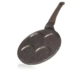 Banquet Granite Dunkelbraun 26 cm / Pfannkuchenpfanne / 4 Mulden / Antihaftbeschichtung