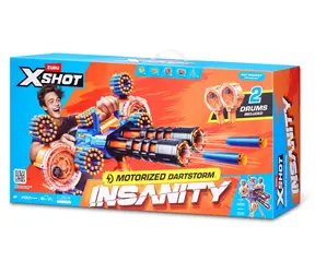 Zuru Kinder-Dartpistole X-Shot Insanity Dart Storm / 200 Darts / Reichweite 27 m / ab 8 Jahren