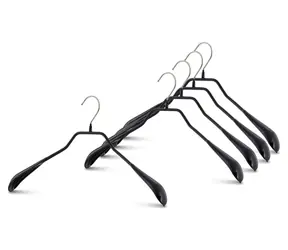 MAWA BODYFORM schwarz / Kleiderbügel / Metall / rutschfest / 42 cm / 5 Stück