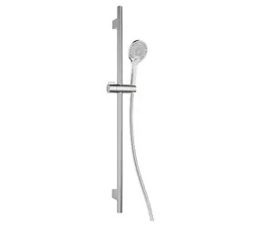 Kielle Duschset EcoSpare Chrom / Duschset / Armatur + Stange 700 mm + Schlauch 1500 mm / Durchflussmenge 8,25 l/min