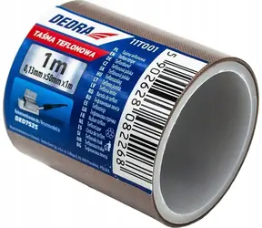 Dedra Teflonband / Teflonband / 50 mm x 10 m / 0,13 mm / selbstklebend