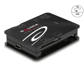 DeLock USB 2.0 Speicherkartenleser 6-in-1 / Kartenleser / CF, SD, microSD, MS, xD, M2