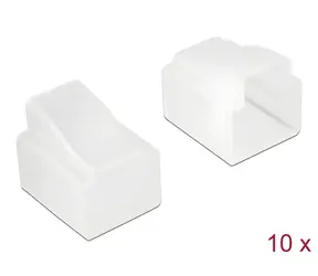 DeLock Staubschutzkappe für RJ11-Stecker, transparent / Staubschutzkappe / 10 Stück