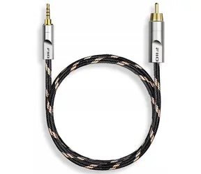 FiiO -Kabel, 3,5-mm-Klinkenstecker auf Cinch (Cinch), schwarz / Audiokabel / 20 cm