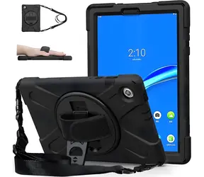 Strado Armor Schutzhülle mit Tragegurt für Lenovo Tab M10 TB-X306X/X306F, schwarz / Tablet-Hülle / Universal