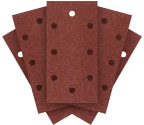 Graphite Klett-Schleifpapier 93 x 185 mm P60 / Schleifpapier / Körnung P60 / 8 Löcher / 5 Stück