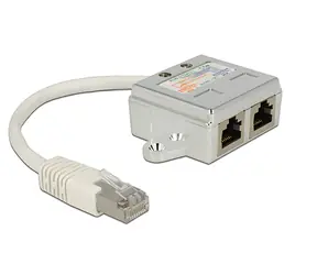 DeLock RJ45-Splitter für 2x ISDN / RJ45-Splitter / 1x RJ45 (M) - 2x RJ45 (F)