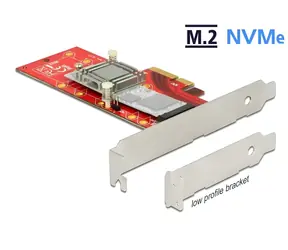 DeLock PCIe-zu-M.2-SSD-Adapter 110 mm mit Kühlkörper / Controller / PCIe 3.0 x4 / Low Profile