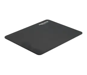 DeLock Mauspad schwarz / Mauspad / 220 x 180 mm / 2 mm / rutschfeste Unterseite