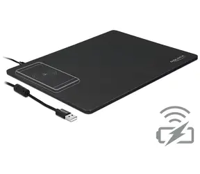 DeLock Mauspad mit kabelloser USB-Ladefunktion / Mauspad / Kabelloses Laden