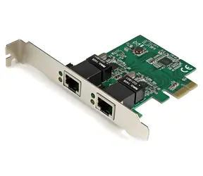 StarTech 2- Port Gigabit PCIe Netzwerkkarte / Netzwerkkarte / PCI Express / 2x RJ-45 / Realtek RTL8111E