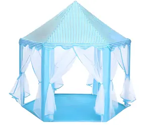 PIXINO Kinderzelt Prinzessinnenpalast blau / ab 3 Jahren / 140 x 140 x 135 cm